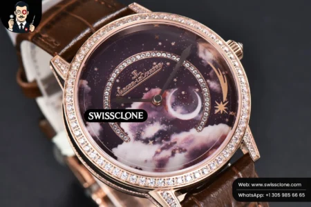 Rolex Jaeger LeCoultre Rendez Vous 36mm KZF Diamond Sky Brown Dial Brown Leather 9015 (ZF Factory) High Resolution View