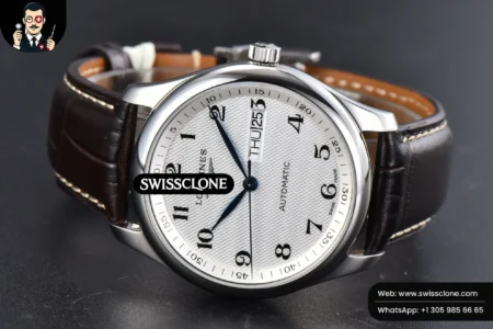 Rolex Longines Automatic 40mm LGF White Dial Leather High Resolution View