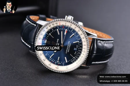 Breitling Navitimer TF 41mm Blue Dial White Bezel Blue Leather High Resolution View