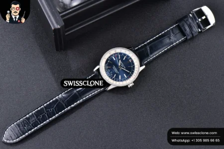 Breitling Navitimer TF 41mm Blue Dial White Bezel Blue Leather High Resolution View