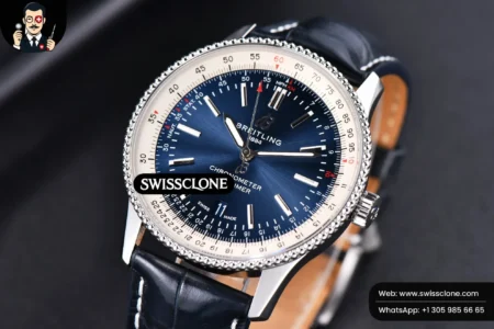 Breitling Navitimer TF 41mm Blue Dial White Bezel Blue Leather High Resolution View