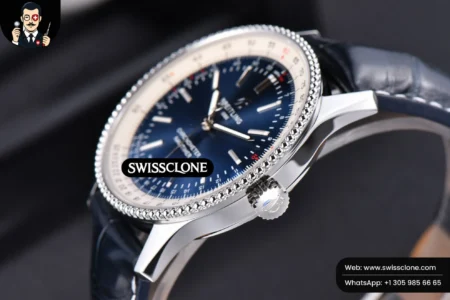 Breitling Navitimer TF 41mm Blue Dial White Bezel Blue Leather High Resolution View