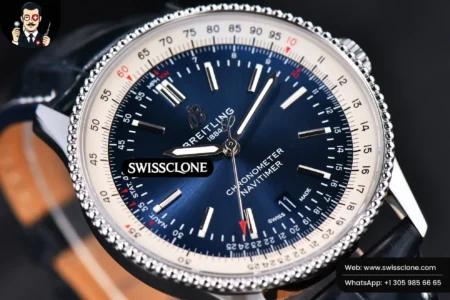 Breitling Navitimer TF 41mm Blue Dial White Bezel Blue Leather High Resolution View