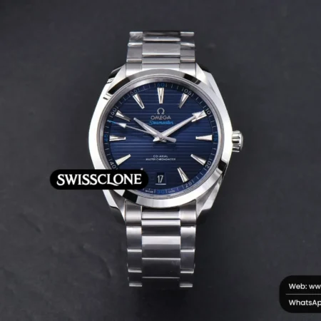 Omega Aqua Terra 150M 41mm Dark Blue Dial Silver Hand Silver Markers High Resolution View
