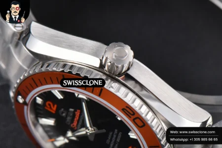 Omega Planet Ocean 600m 42mm Black Dial Orange Bezel High Resolution View