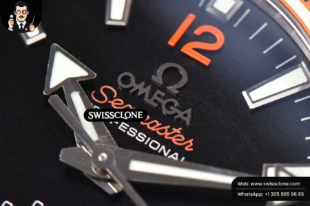 Omega Planet Ocean 600m 42mm Black Dial Orange Bezel High Resolution View