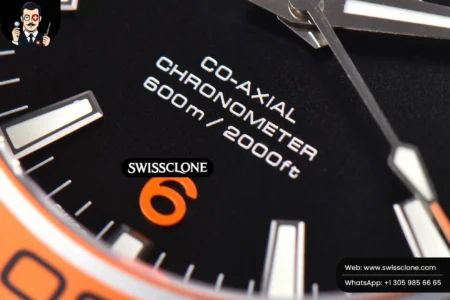 Omega Planet Ocean 600m 42mm Black Dial Orange Bezel High Resolution View