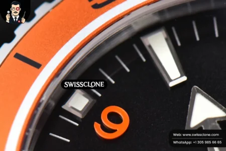 Omega Planet Ocean 600m 42mm Black Dial Orange Bezel High Resolution View