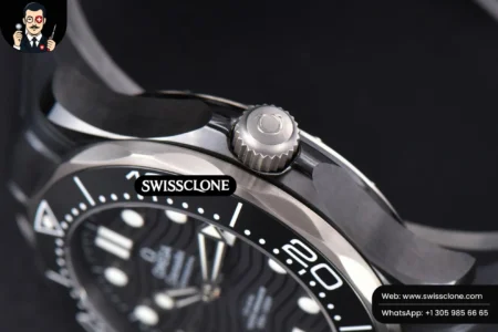 Omega Seamaster Diver Real Ceramic 300M 43.5MM Black Dial Rubber High Resolution View