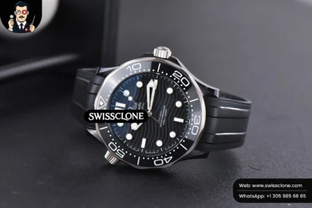 Omega Seamaster Diver Real Ceramic 300M 43.5MM Black Dial Rubber High Resolution View