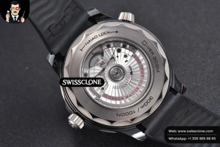 Omega Seamaster Diver Real Ceramic 300M 43.5MM Black Dial Rubber High Resolution View