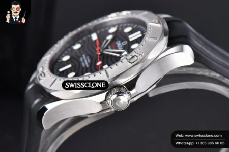 Omega Seamaster Diver 300M Nekton 42mm Black Dial Black Rubber High Resolution View