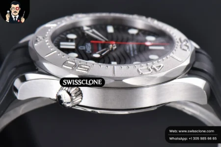 Omega Seamaster Diver 300M Nekton 42mm Black Dial Black Rubber High Resolution View