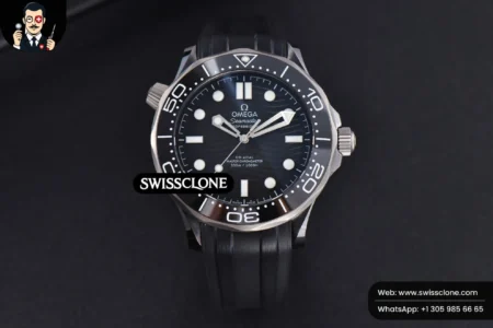 Omega Seamaster Diver Real Ceramic 300M 43.5MM Black Dial Rubber High Resolution View