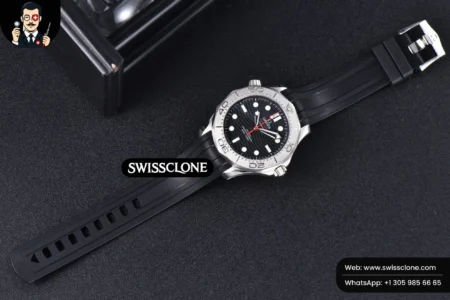 Omega Seamaster Diver 300M Nekton 42mm Black Dial Black Rubber High Resolution View