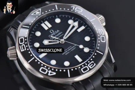 Omega Seamaster Diver Real Ceramic 300M 43.5MM Black Dial Rubber High Resolution View