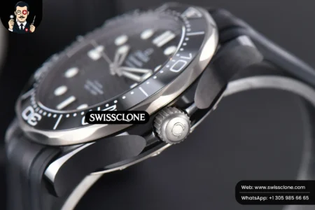 Omega Seamaster Diver Real Ceramic 300M 43.5MM Black Dial Rubber High Resolution View