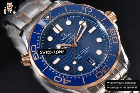 Omega Seamaster Diver RG/SS 300M 42mm Blue Dial RG/SS High Resolution View