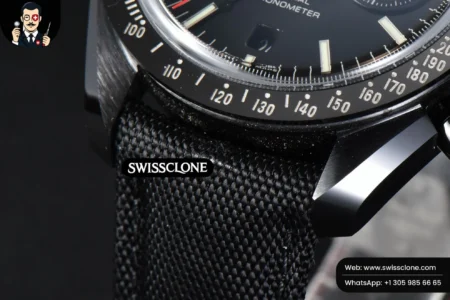 Omega Speedmaster ‘Dark Side Of The Moon’ Real Ceramic OMF 44mm Black Dial Nylon High Resolution View