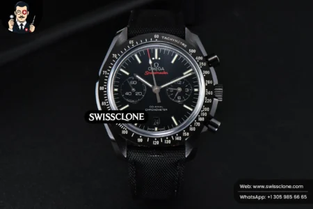 Omega Speedmaster ‘Dark Side Of The Moon’ Real Ceramic OMF 44mm Black Dial Nylon High Resolution View