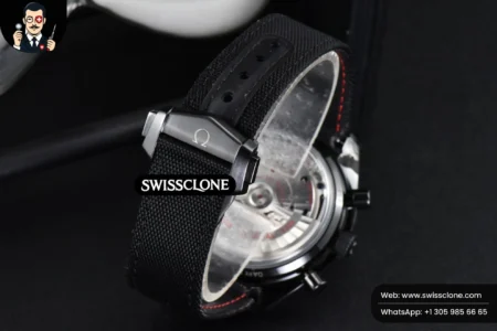 Omega Speedmaster ‘Dark Side Of The Moon’ Real Ceramic OMF 44mm Black Dial Nylon High Resolution View