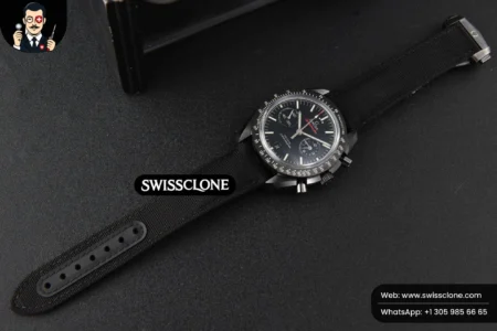 Omega Speedmaster ‘Dark Side Of The Moon’ Real Ceramic OMF 44mm Black Dial Nylon High Resolution View