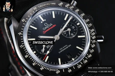 Omega Speedmaster ‘Dark Side Of The Moon’ Real Ceramic OMF 44mm Black Dial Nylon High Resolution View