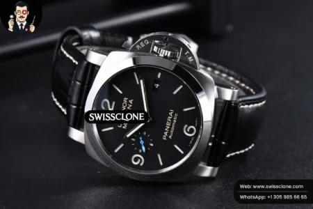 Panerai PAM1312 44mm Black Dial on Black Leather P.9010 High Resolution View