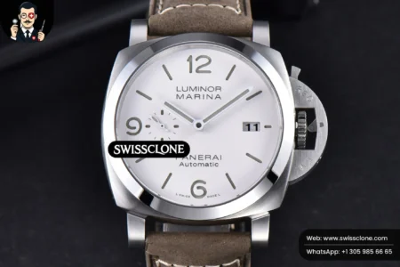 Panerai PAM1314 44mm White Dial on Gray Asso P.9010 High Resolution View