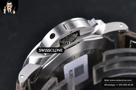 Panerai PAM1314 44mm White Dial on Gray Asso P.9010 High Resolution View