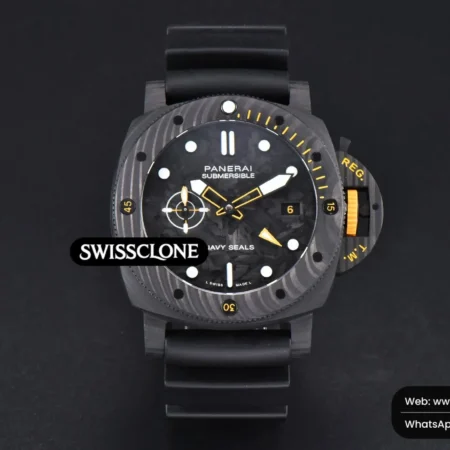 Panerai PAM1324 Carbotech 44mm GMT Carbon Dial Black Rubber P9011 High Resolution View