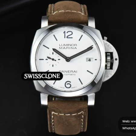 Panerai PAM1394 42mm White Dial Brown Leather P9010 High Resolution View
