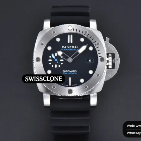 Panerai PAM1229 44mm Submersible Quaranta TTF Black Dial Rubber P9010 High Resolution View