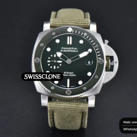 Panerai PAM1287 Sub Quaranta 44mm Green Dial Green Nylon P900 High Resolution View
