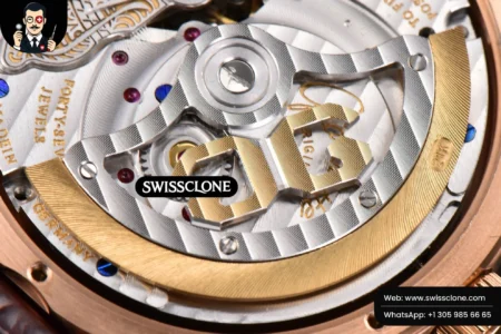 Rolex Panomatic Lunar 40mm White Dial Brown Leather High Resolution View