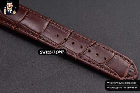 Rolex Panomatic Lunar 40mm White Dial Brown Leather High Resolution View