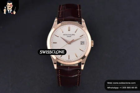 Patek Philippe Calatrava 5296R 38mm Ivory Dial Brown Leather 324CS High Resolution View