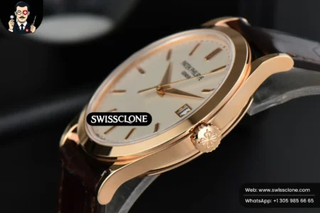 Patek Philippe Calatrava 5296R 38mm Beige Dial Brown Leather 9015 High Resolution View