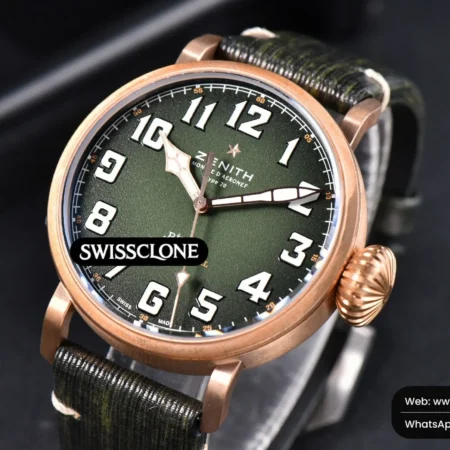IWC Schaffhausen Pilot Type 20 Extra Special Bronze XF 45mm Green Dial Green Leather High Resolution View