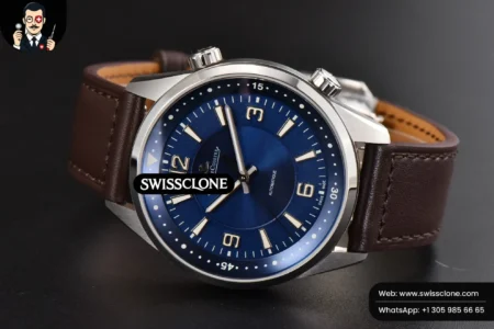 Rolex Polaris Geographic 40mm LTF Blue Dial Black Leather 9015 High Resolution View