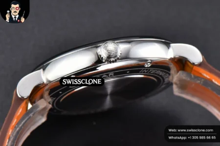 Rolex Portofino V7F 37mm Gray Dial Marker Brown Leather High Resolution View