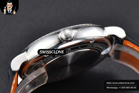 Rolex Portofino V7F 37mm Diamond Blue Dial Silver Marker Blue Leather High Resolution View