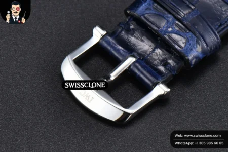 Rolex Portofino V7F 37mm Diamond Blue Dial Silver Marker Blue Leather High Resolution View