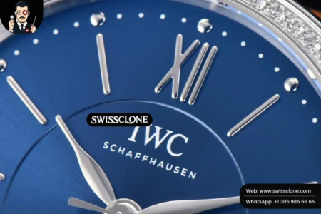 Rolex Portofino V7F 37mm Diamond Blue Dial Silver Marker Blue Leather High Resolution View