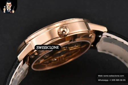 Rolex Rendez Vous Moon 34mm GF Diamond White Textured Dial Black Leather High Resolution View