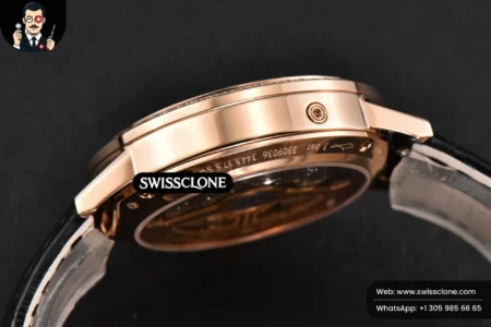 Rolex Rendez Vous Moon 34mm GF Diamond White Textured Dial Black Leather High Resolution View