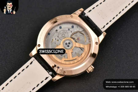 Rolex Rendez Vous Moon 34mm GF Diamond White Textured Dial Black Leather High Resolution View