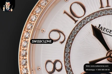 Rolex Rendez Vous Moon 34mm GF Diamond White Textured Dial Black Leather High Resolution View