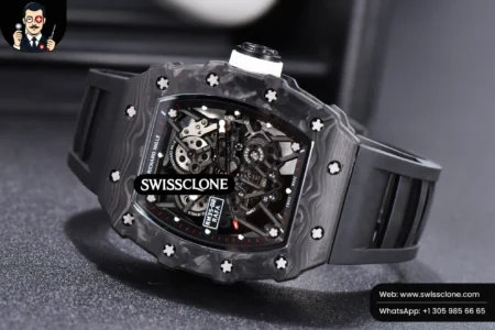 Richard Mille RM035 02 KVF Skeleton Dial White on Black Rubber MIYOTA8215 High Resolution View