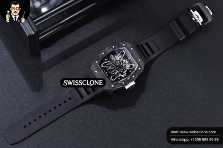 Richard Mille RM035 02 KVF Skeleton Dial White on Black Rubber MIYOTA8215 High Resolution View